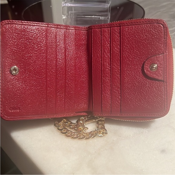 AUTHENTIC CHLOE’ LEATHER BIFOLD COMPACT WALLET CONVERTED TO WOC - Picture 4 of 6
